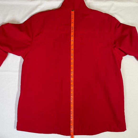 Lands' End Jacket Red Black Fleece Lined Waterproof Windproof Size M - Picture 14 of 16